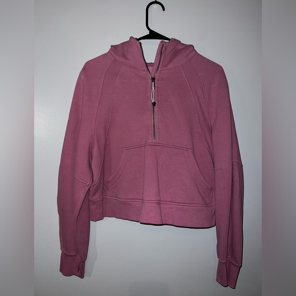 lululemon athletica Tops - Lululemon Scuba Oversized Half Zip Cropped Hoodie